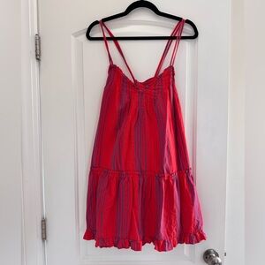 Universal Thread Red and Blue Striped Top